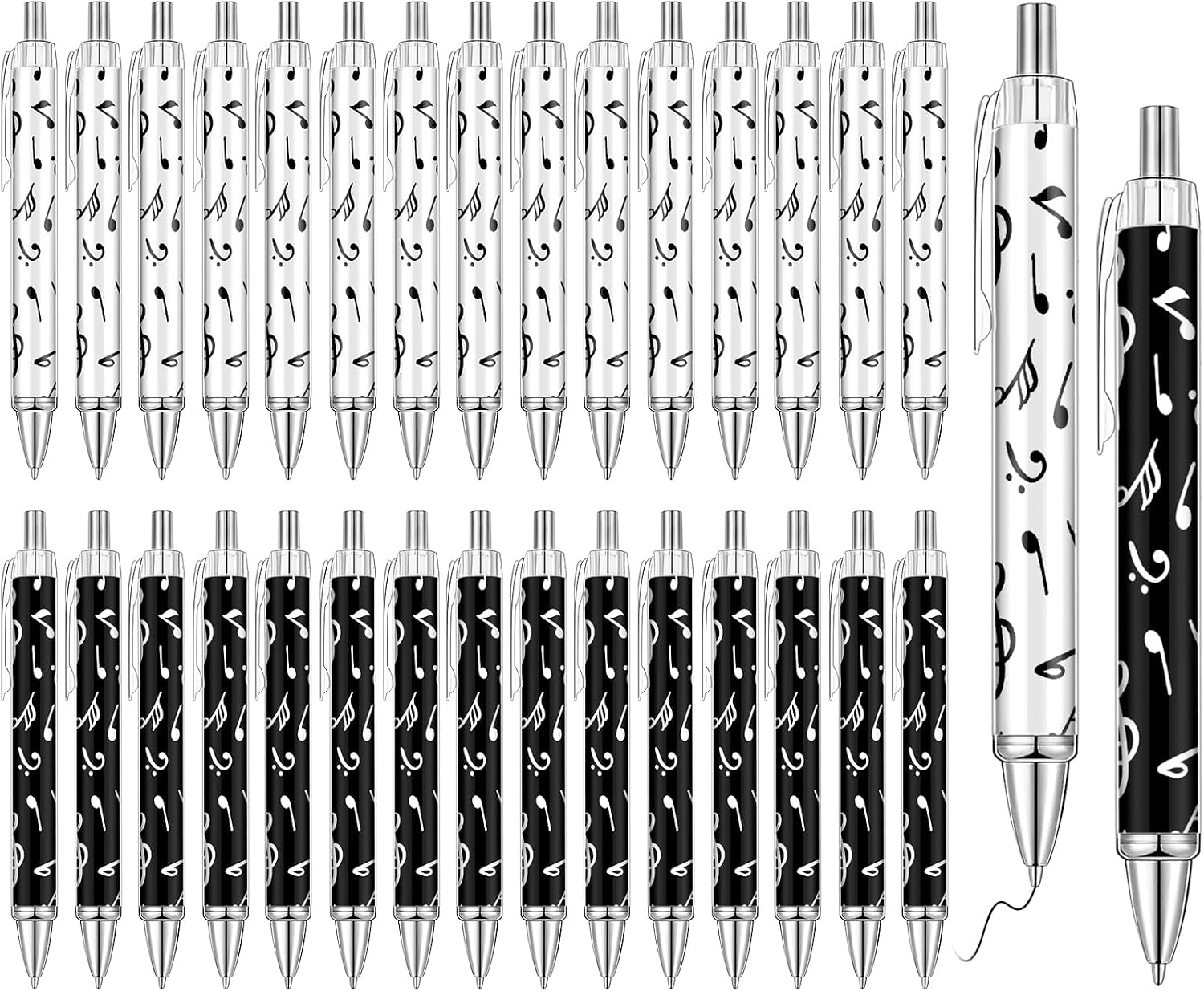 Musical Note Ballpoint Pens - 30 Pack, 1.0 mm, Black Ink