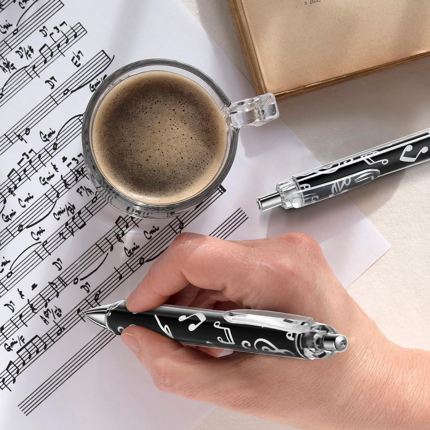 Musical Note Ballpoint Pens - 30 Pack, 1.0 mm, Black Ink