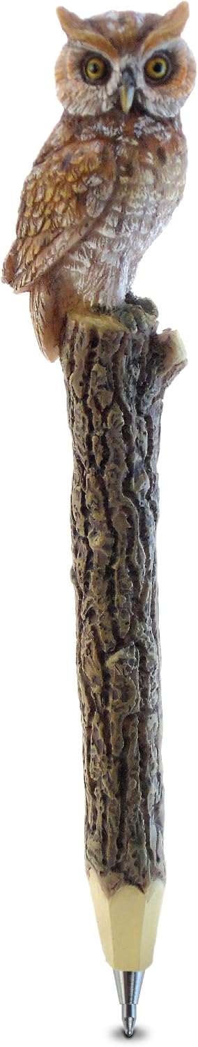 Owl-Design Novelty Ballpoint Pens, Black Ink