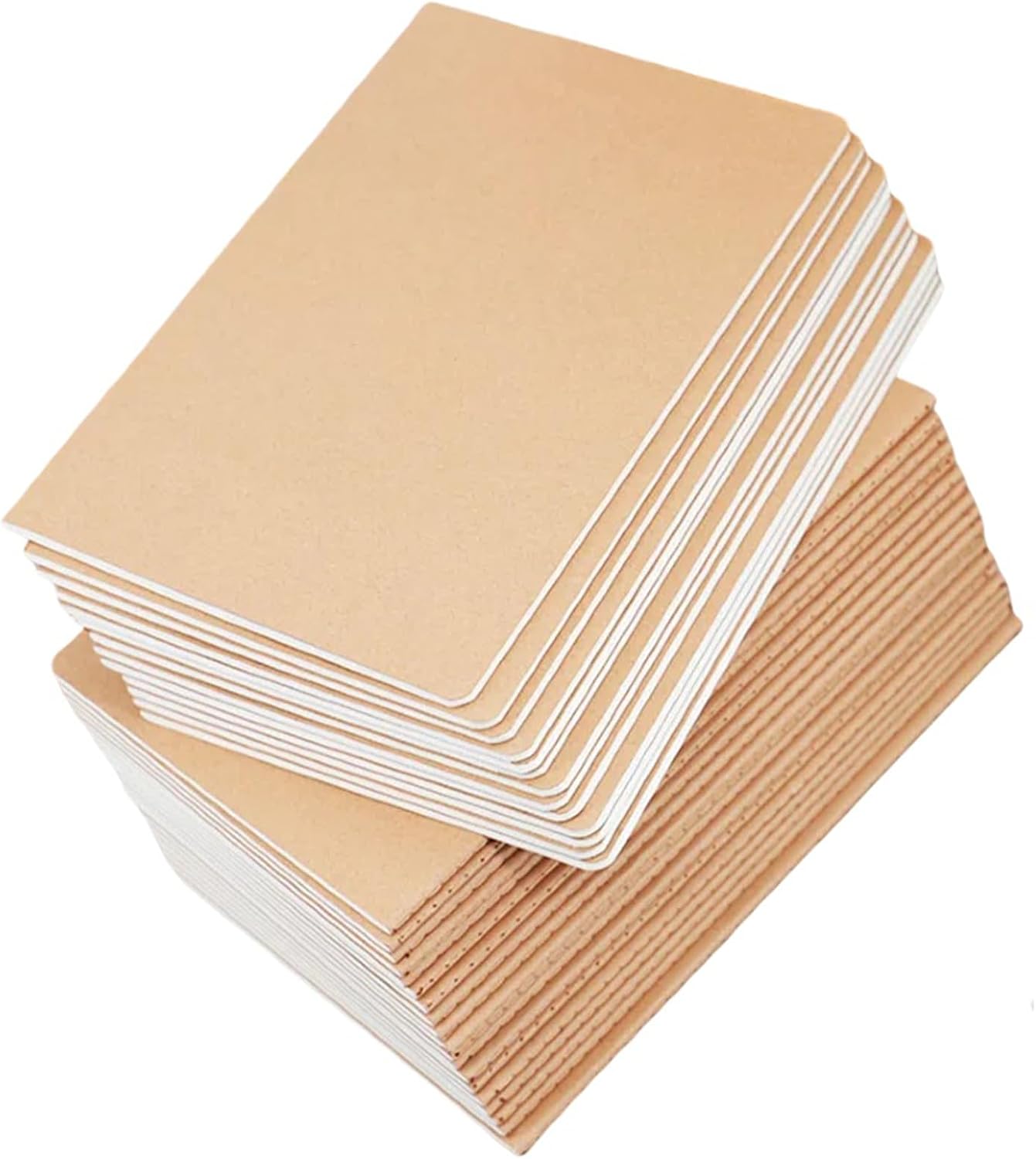 24 Pack A5 Kraft Notebook Journals for Writing 8.3x5.5 Inches Size College Ruled Subject Notebooks 60 Pages with Lined Paper Students and Office Notebook A5 Kraft Lined Notebooks, 8.3 x 5.5 in - 24 Pack, 60 Pages Each