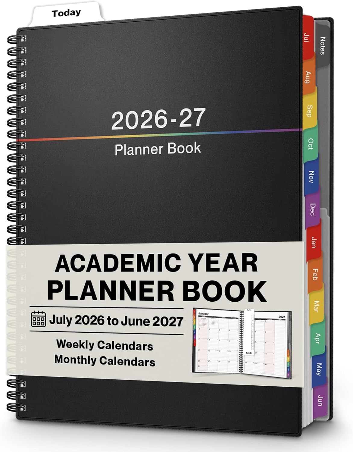 Dunwell 2026-2027 Planner 8.5x11, Weekly Monthly Academic Planner | Large 8.5x11 planner provides ample writing space for appointments, goals, schedules, and reminders. Academic Planner 2026-2027, 8.5 x 11 in - Weekly and Monthly Layout