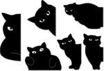 Magnetic Cat-Design Bookmarks - 6 Pieces, Assorted Styles