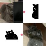 Magnetic Cat-Design Bookmarks - 6 Pieces, Assorted Styles