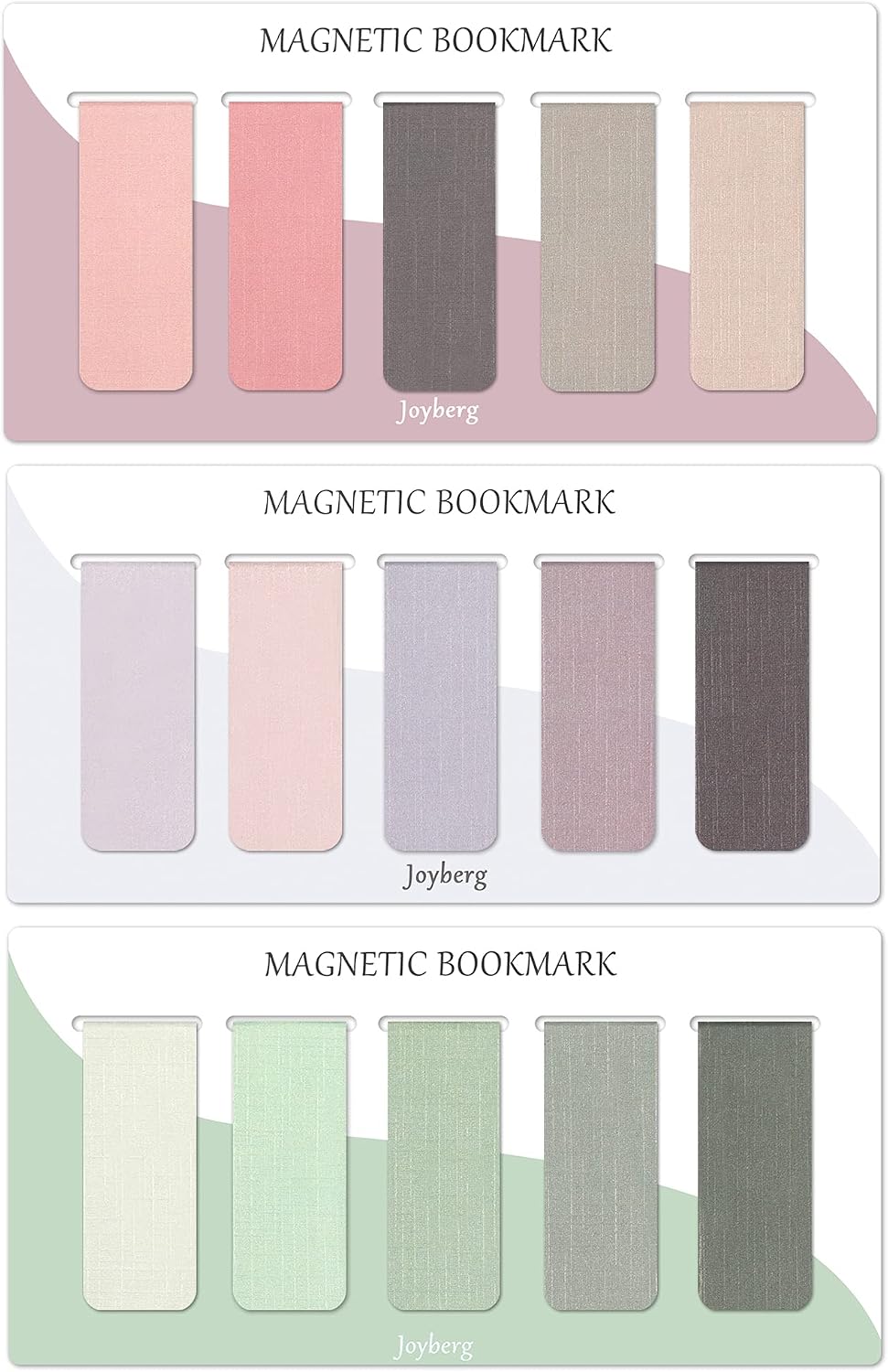 Magnetic Page Marker Bookmarks - 15 Pieces, 5 x 2 cm