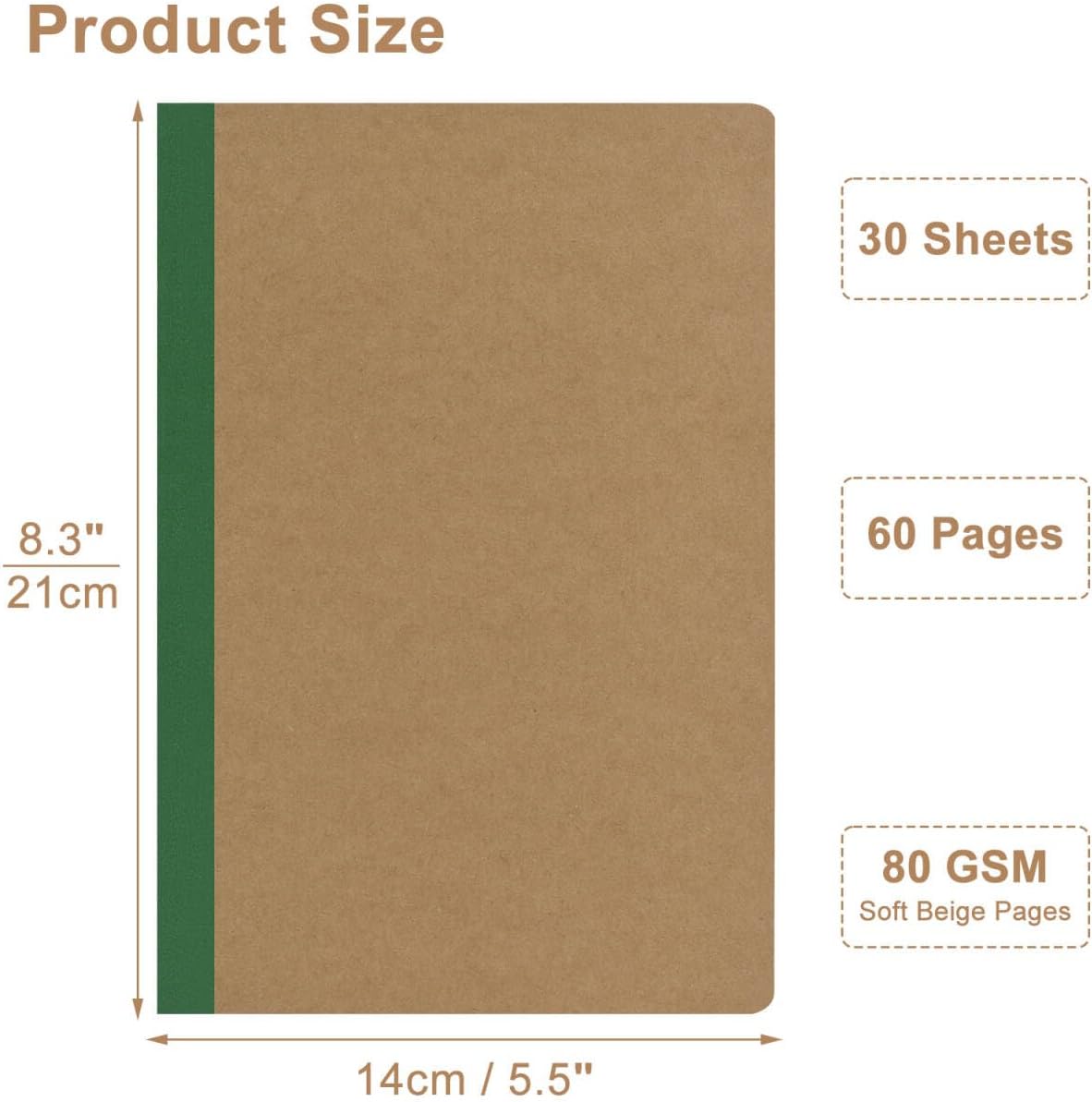 A5 Lined Notebooks in 10 Cover Colours - 50 Pack, 60 Pages Each